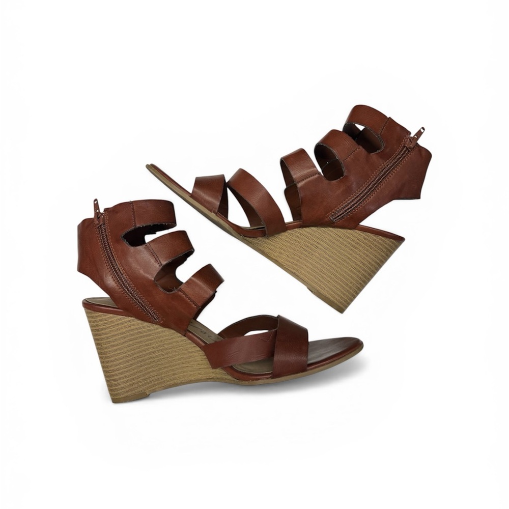 MTI design Brown Wedge Sandals